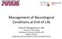 Management of Neurological Conditions at End of Life