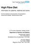 High Fibre Diet. Information for patients, relatives and carers. York Teaching Hospital NHS Foundation Trust