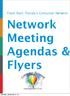 Network Meeting Agendas & Flyers