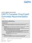 CADTH Canadian Drug Expert Committee Recommendation