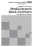 Outpatient Pain Service. Medial branch block injections Information for patients