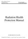 Radiation Health Protection Manual