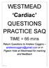 WESTMEAD Cardiac QUESTIONS PRACTICE SAQ