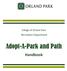 Village of Orland Park Recreation Department. Adopt-A-Park and Path. Handbook