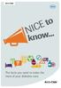NICE to. know... The facts you need to make the most of your diabetes care.