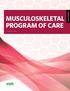 MUSCULOSKELETAL PROGRAM OF CARE