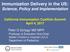 Immunization Delivery in the US: Science, Policy and Implementation