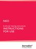 NEO. In-the-ear hearing instruments INSTRUCTIONS FOR USE