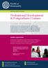 Professional Development & Postgraduate Courses