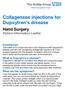 Collagenase injections for Dupuytren s disease