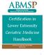 Certification in Lower Extremity Geriatric Medicine Handbook