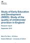 Study of Early Education and Development (SEED): Study of the quality of childminder provision in England