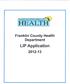 FLORIDA DEPARTMENT OF ~ HEACl~~~ Franklin County Health Department. LIP Application
