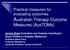 Practical measures for evaluating outcomes: Australian Therapy Outcome Measures (AusTOMs)
