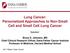 Lung Cancer: Personalized Approaches to Non-Small Cell and Small Cell Lung Cancer