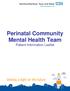 Perinatal Community Mental Health Team Patient Information Leaflet