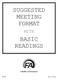 SUGGESTED MEETING FORMAT BASIC READINGS
