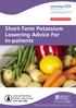 Short-Term Potassium Lowering Advice For In-patients