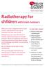 Radiotherapy for children with brain tumours