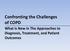 Confronting the Challenges of COPD. What is New in The Approaches to Diagnosis, Treatment, and Patient Outcomes