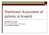 Nutritional Assessment of patients in hospital