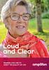 Loud and Clear HEARING LOSS AND ITS IMPACT ON QUALITY OF LIFE