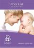 Price List. 9th November advanced fertility care