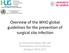 Overview of the WHO global guidelines for the prevention of surgical site infection