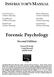 Forensic Psychology INSTRUCTOR'S MANUAL. Second Edition. Joanna Pozzulo Craig Bennell Adelle Forth. Toronto