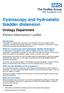 Cystoscopy and hydrostatic bladder distension
