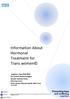 Information About Hormonal Treatment for Trans women