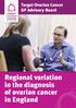Regional variation in the diagnosis of ovarian cancer in England
