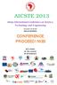 AICSTE 2013 CONFERENCE PROCEEDINGS. Abuja International Conference on Science, Technology and Engineering. let s meet at the centre of excellence