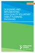 DESIGNING AND IMPLEMENTING HIGH-QUALITY VOLUNTARY FAMILY PLANNING PROGRAMS