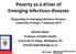 Poverty as a driver of Emerging Infectious diseases