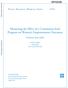Measuring the Effect of a Community-level Program on Women s Empowerment Outcomes