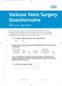 Varicose Veins Surgery Questionnaire