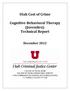 Utah Cost of Crime. Cognitive-Behavioral Therapy (Juveniles): Technical Report. December 2012
