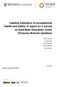Leading indicators of occupational health and safety: A report on a survey of Australian Education Union (Victorian Branch) members