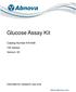 Glucose Assay Kit. Catalog Number KA assays Version: 03. Intended for research use only.