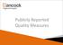 Publicly Reported Quality Measures