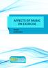 AFFECTS OF MUSIC ON EXERCISE. Name Institution
