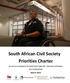 South African Civil Society Priorities Charter. An Advocacy Roadmap for the Global Fund to fight AIDS, Tuberculosis and Malaria New Funding Model