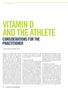 VITAMIN D AND THE ATHLETE