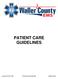 PATIENT CARE GUIDELINES