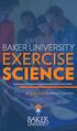 EXERCISE SCIENCE. #BakerBuildsExerciseScientists