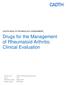 Drugs for the Management of Rheumatoid Arthritis: Clinical Evaluation