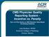 CMS Physician Quality Reporting System - Incentive vs. Penalty Part I of II Part Series on CMS Physician Value Based Purchasing Initiatives