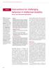 Interventions for challenging behaviour in intellectual disability