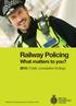 Railway Policing What matters to you? 2015 Public consultation findings